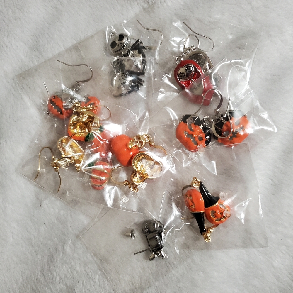 Fall Halloween Themed Earrings Lot